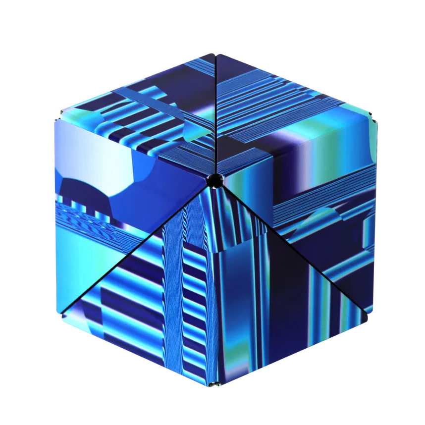 Shashibo Art Worx Series Blue Crystal | Fun in Motion Toys