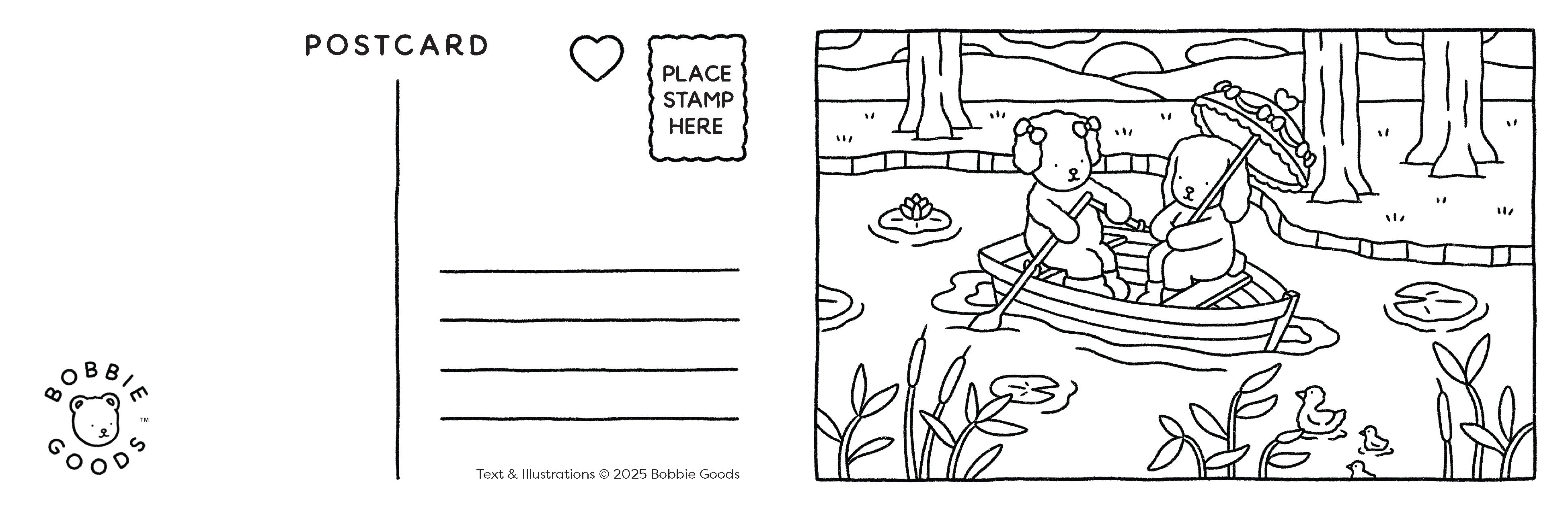 Bobbie Goods Postcard Coloring Book