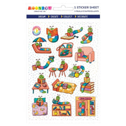 Bookish Bookworms Glossy Sticker Sheet | MoonBow