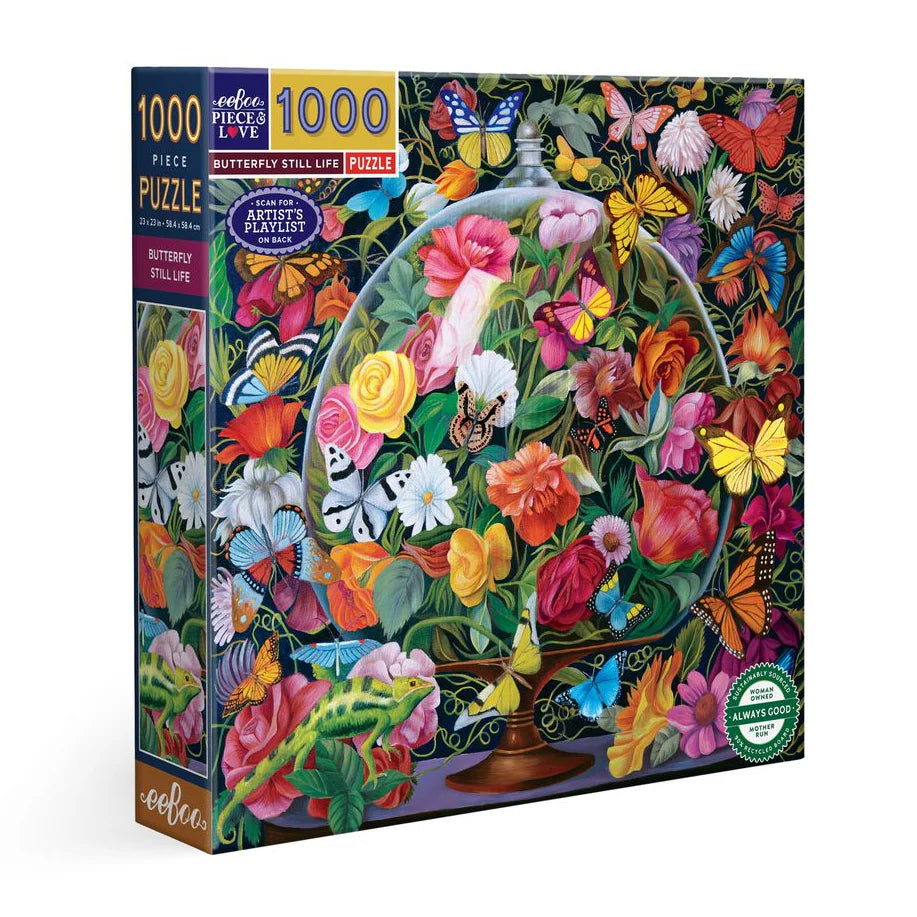 Butterfly Still Life 1000 Piece Puzzle | eeBoo