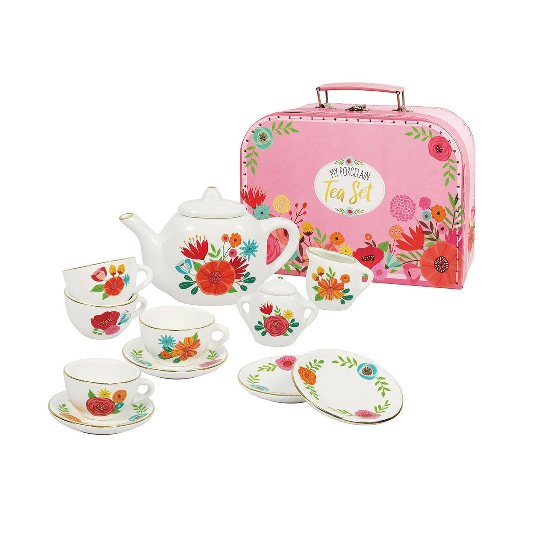 My Porcelain Tea Set- Carry Case | Bright Stripes