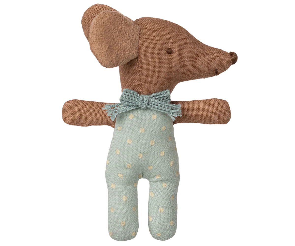 Sleepy Wakey Baby Mouse in Matchbox - Blue | Maileg