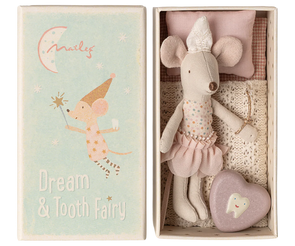 Tooth Fairy Mouse, Little Sister in Matchbox | Maileg