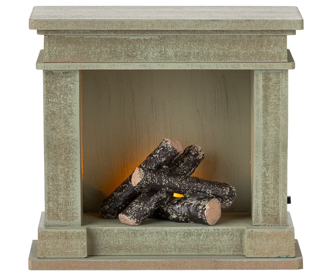 Fireplace, Miniature - Dusty Green | Maileg