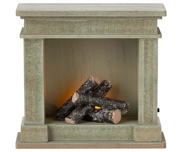 Fireplace, Miniature - Dusty Green | Maileg