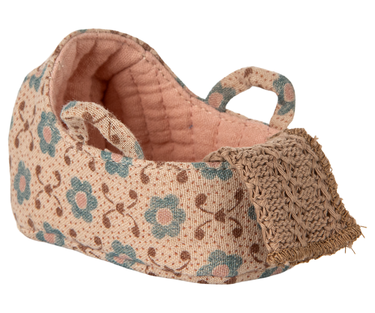 Carry Cot, Baby Mouse - Rose | Maileg