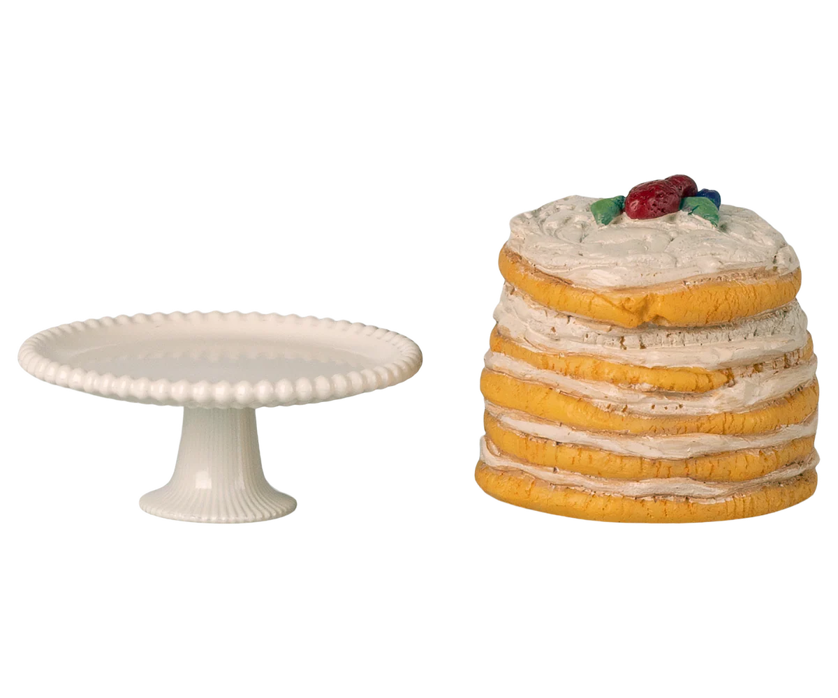 Wedding Cake and Cake Stand, Mouse | Maileg