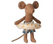 Beach Mouse with Float, Little Brother - Yellow Dots | Maileg
