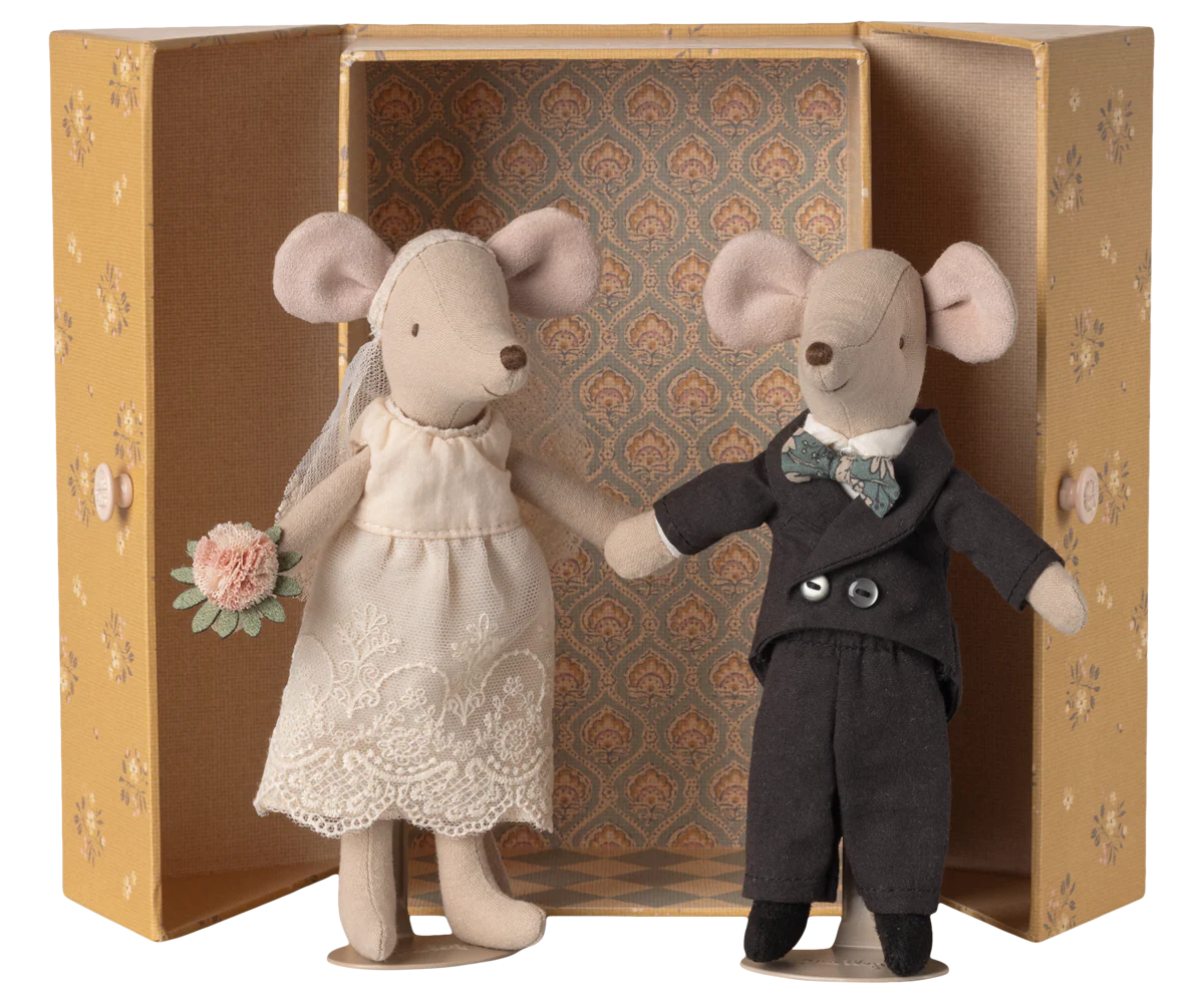 Wedding Mice Couple in Box, Mum and Dad | Maileg