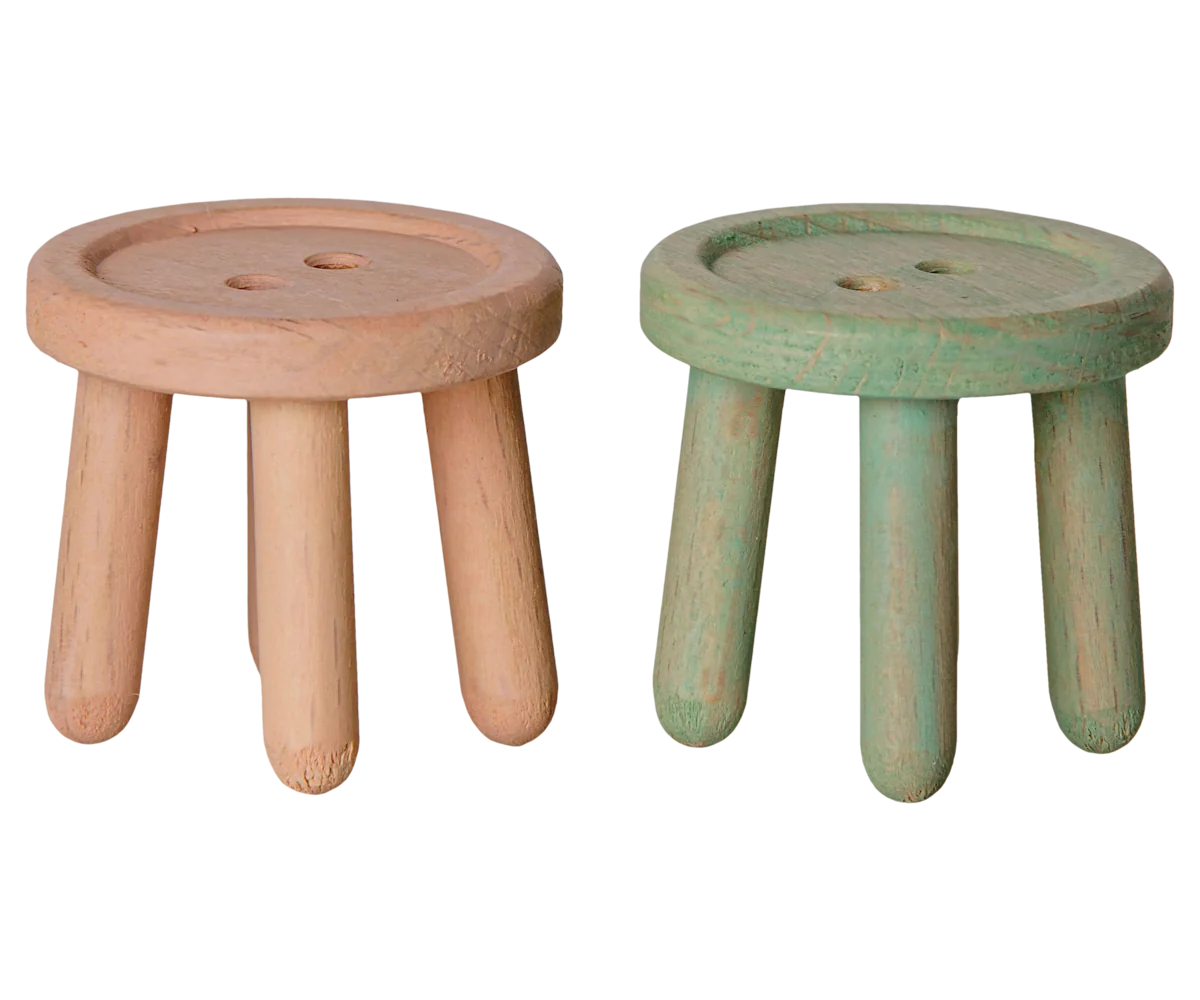Stool Set, Mouse - Light Rose/Light Mint | Maileg