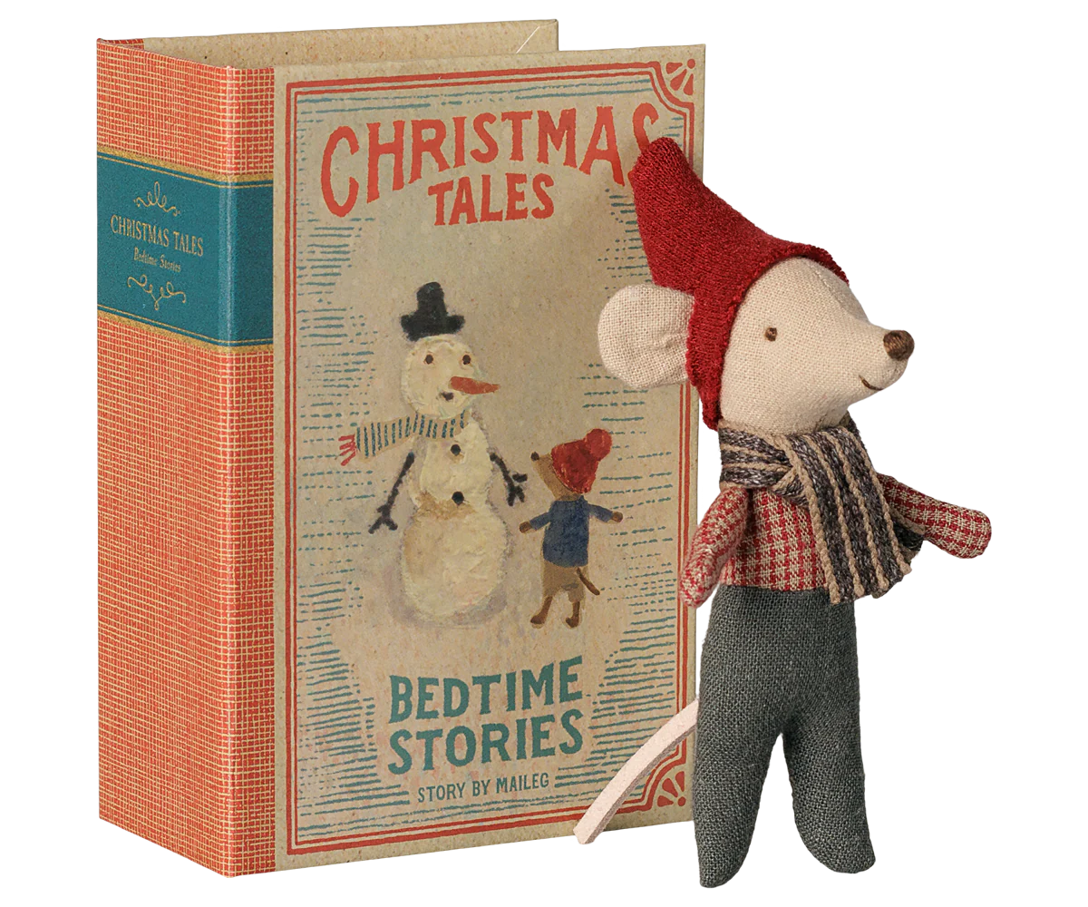 Christmas Mouse, Baby in Book | Maileg