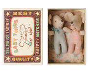 Twins, Baby mice in matchbox - Checker | Maileg