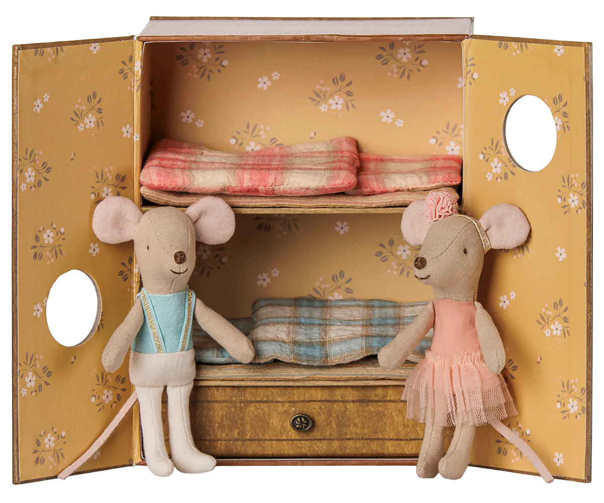 Ballet Mice in Dance Studio, Little Sister and Brother | Maileg