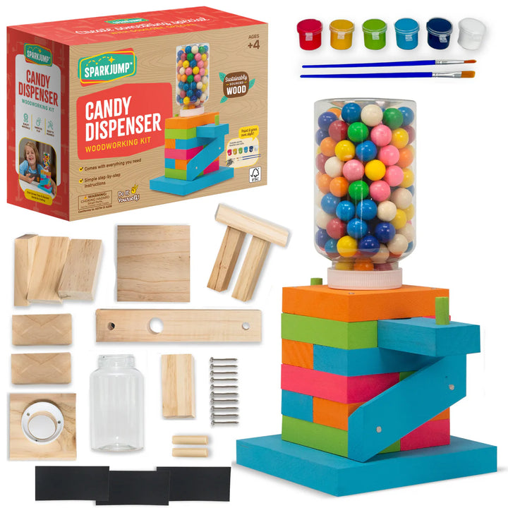 Candy Dispenser Woodworking Kit | Spark Jump