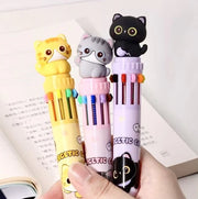 Cat 10 Color Retractable Pen | BC Mini
