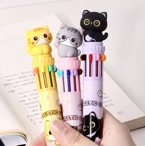 Cat 10 Color Retractable Pen | BC Mini