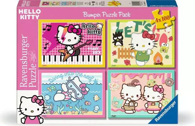 Let's Go, Hello Kitty! - 4x100 Pc | Ravensburger