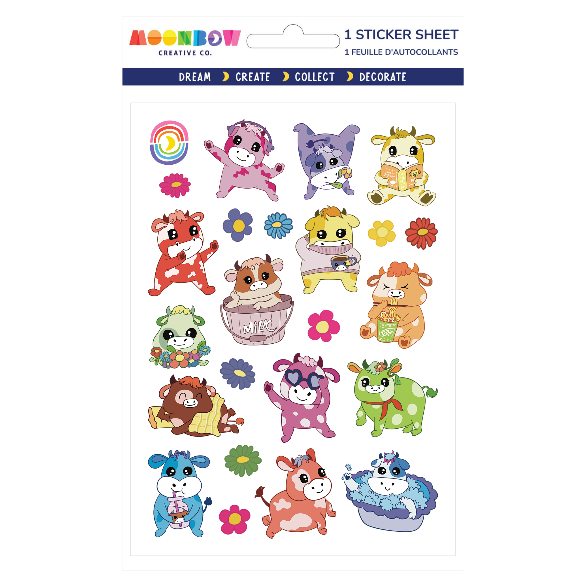 Chonky Cows Glossy Sticker Sheet | MoonBow