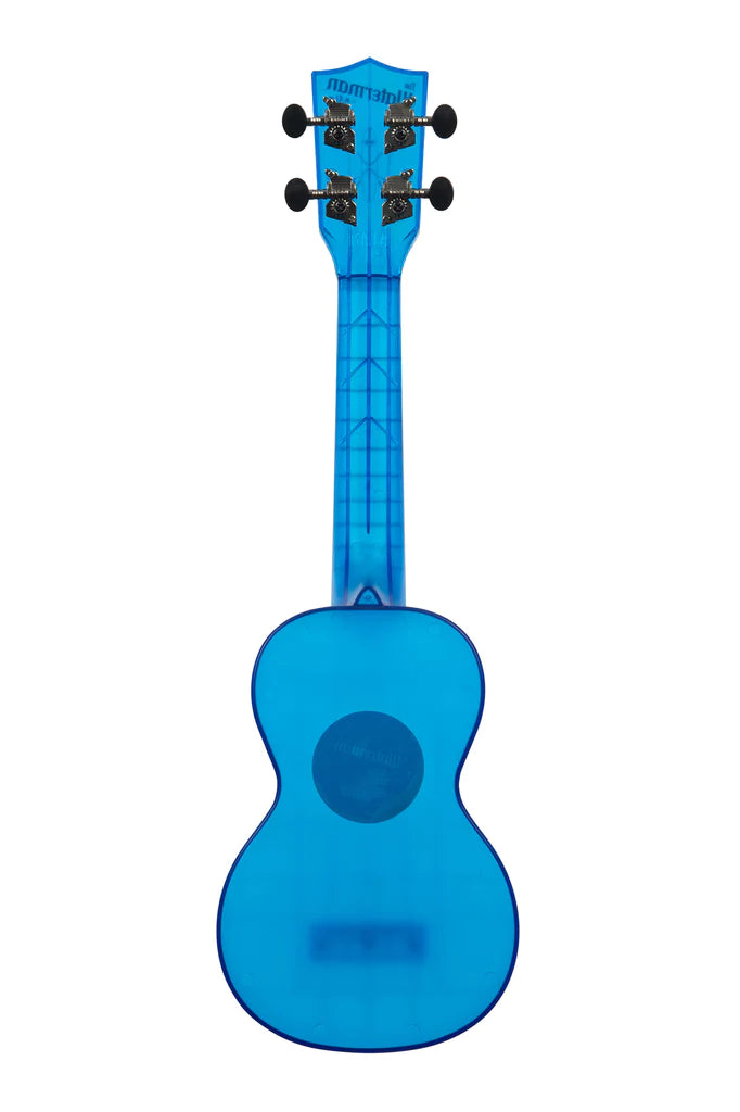 Back of Cobalt Blue Transparent Soprano Waterman Ukulele