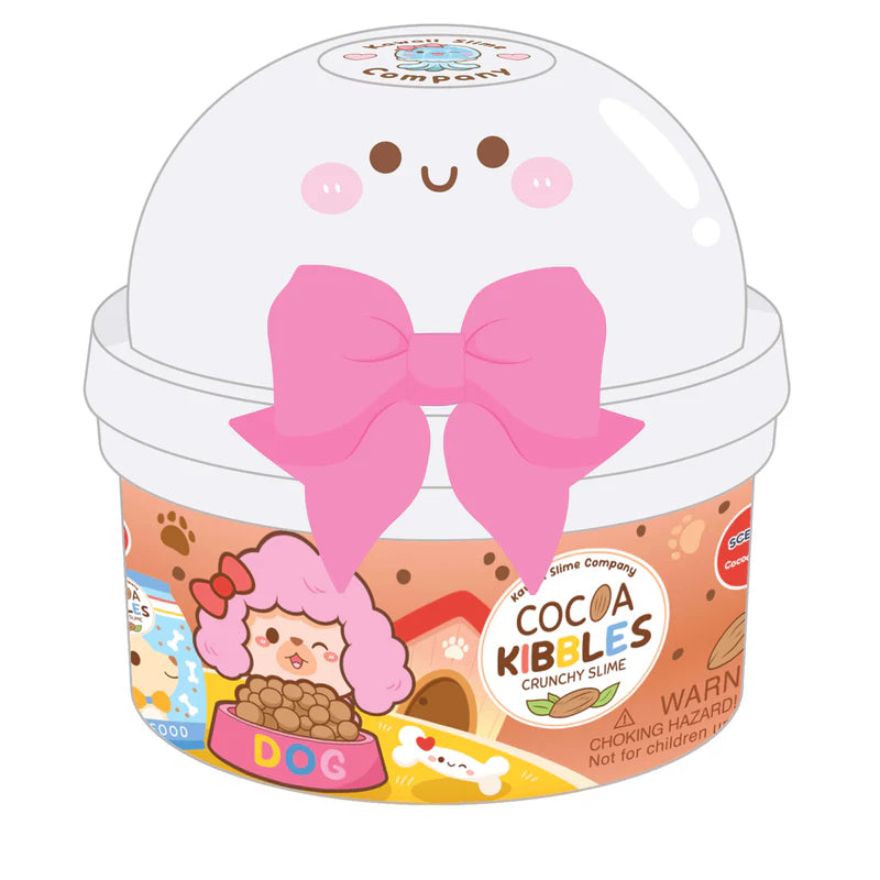 Cocoa Kibbles Crunchy Signature Dome Slime | Kawaii Slime Company