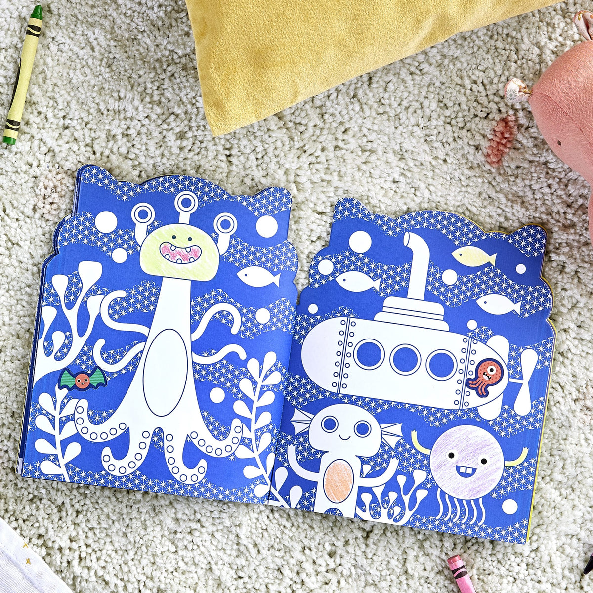 Coloring Book With Stickers: Monsters | petit collage