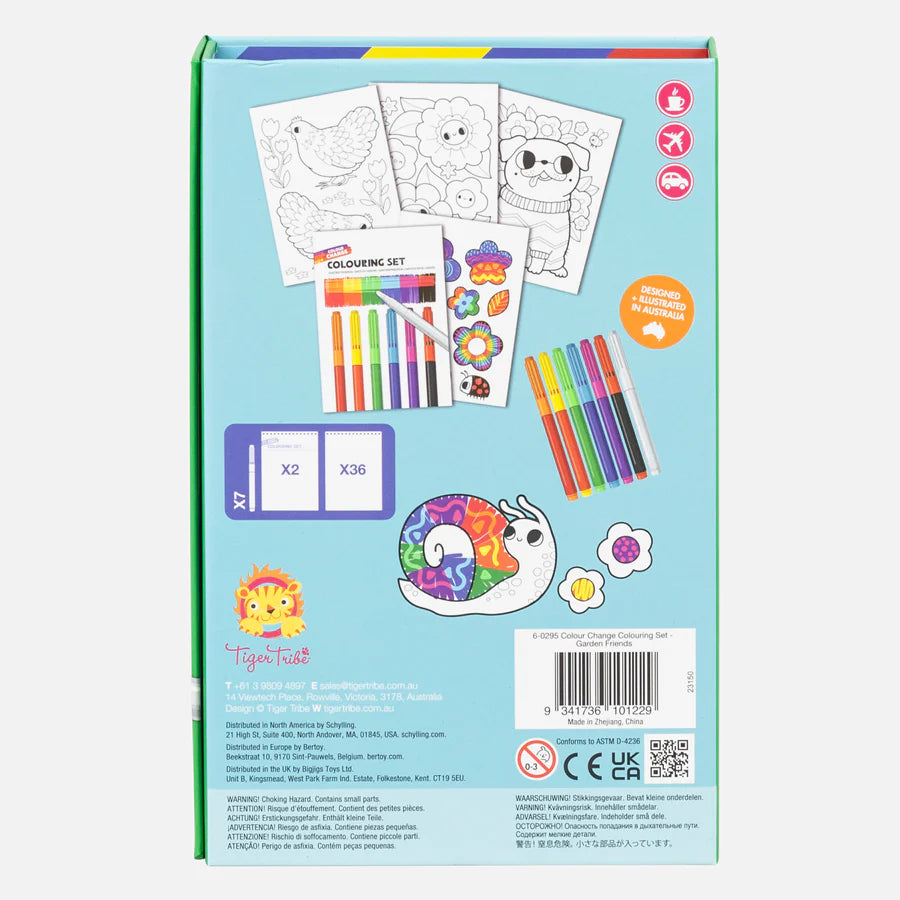 Color Change Coloring Set - Garden Friends | Tiger Tribe