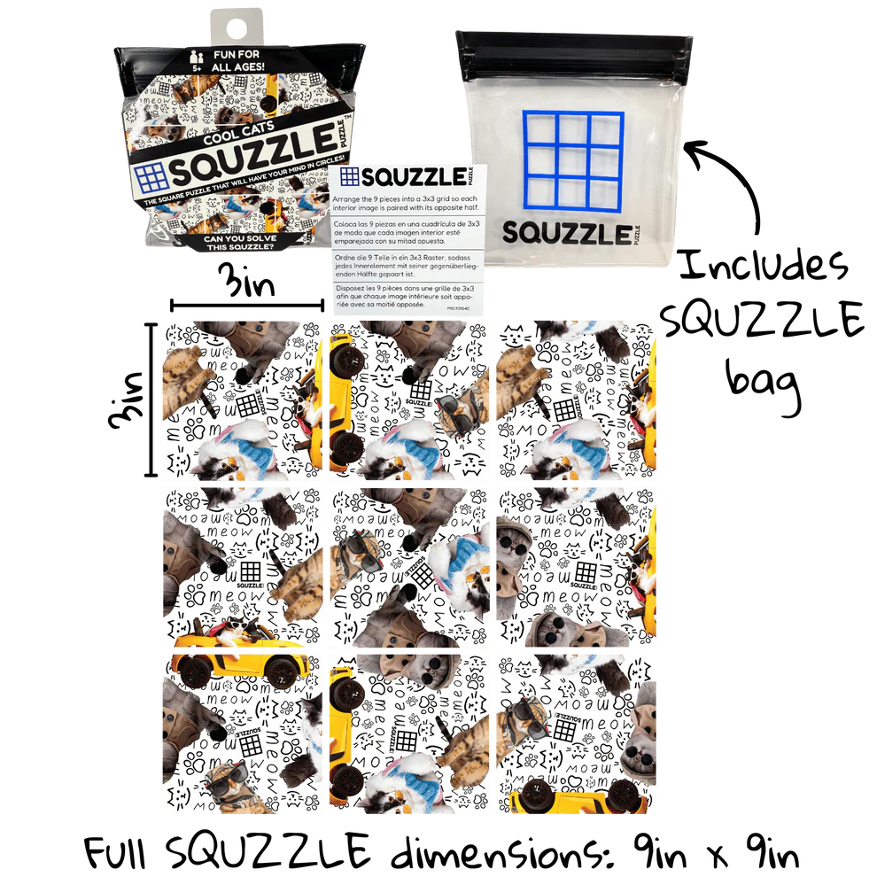 Cool Cats Squzzle Puzzle | Fun Squared Games