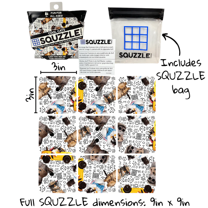 Cool Cats Squzzle Puzzle | Fun Squared Games