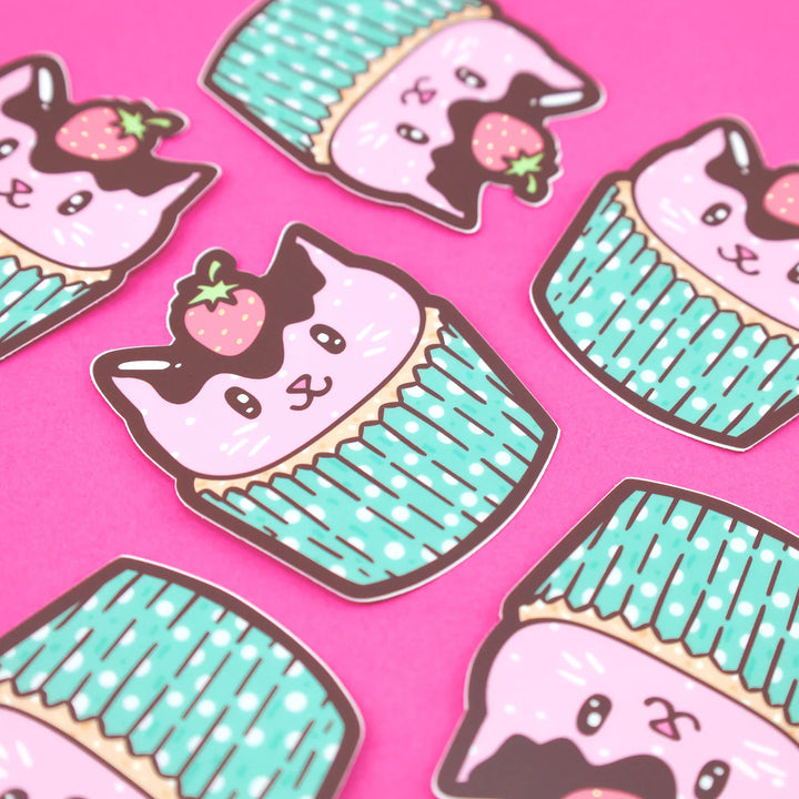 Cupcake Kitty Vinyl Sticker | Turtle's Soup