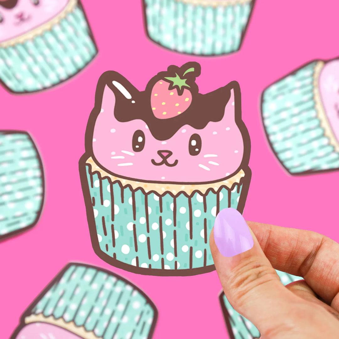 Cupcake Kitty Vinyl Sticker | Turtle's Soup