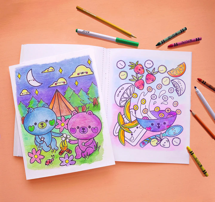 Color Craze Coloring Book - Cutie Critter Cafe | Bright Stripes