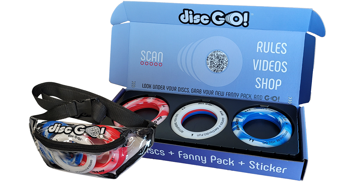 Mini Travel Disc Game - Yellow, White & Purple | Disc GO!
