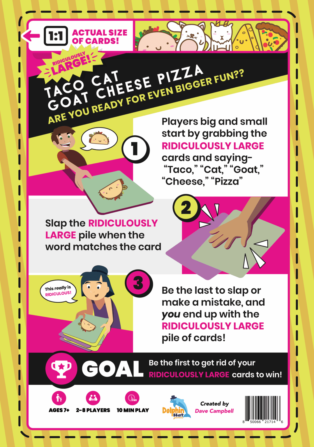 Taco Cat Goat Cheese Pizza Ridiculously Large Edition | Dolphin Hat Games