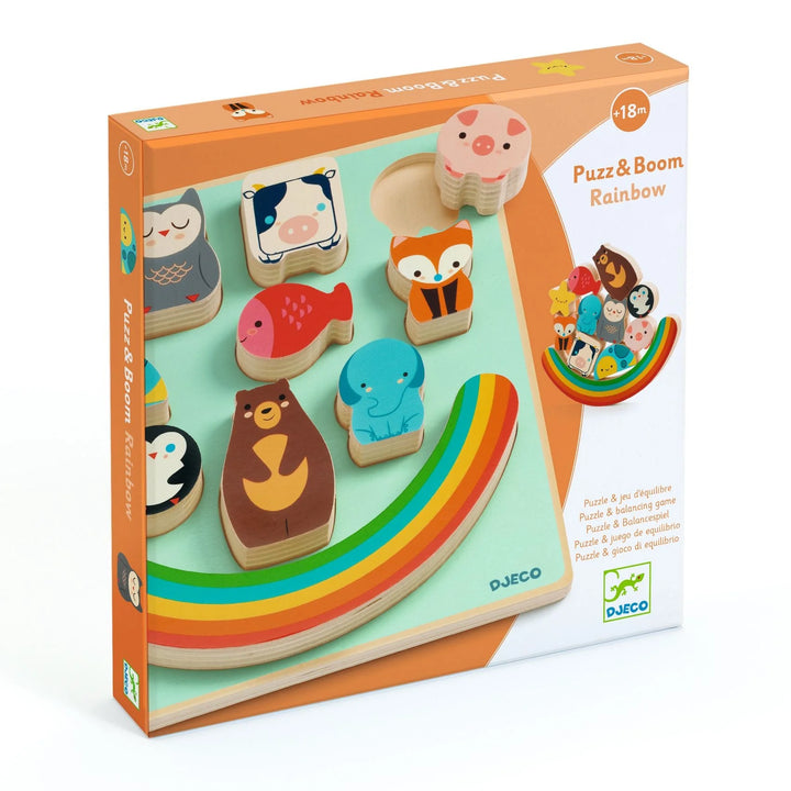 Puzz & Boom Rainbow Wooden Puzzle | DJECO