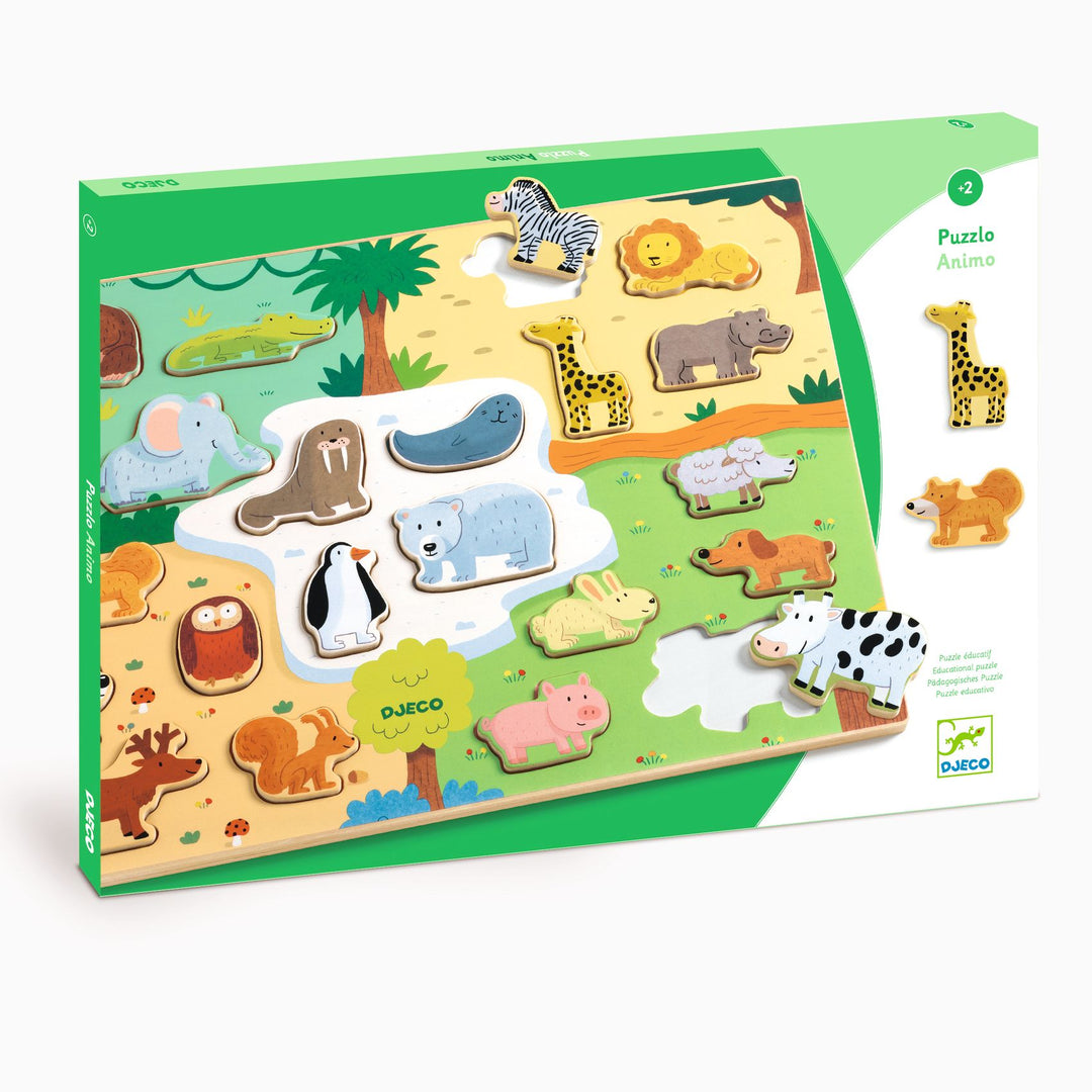 Wooden Puzzles Puzzlo Animo | DJECO - LOCAL PICK UP ONLY