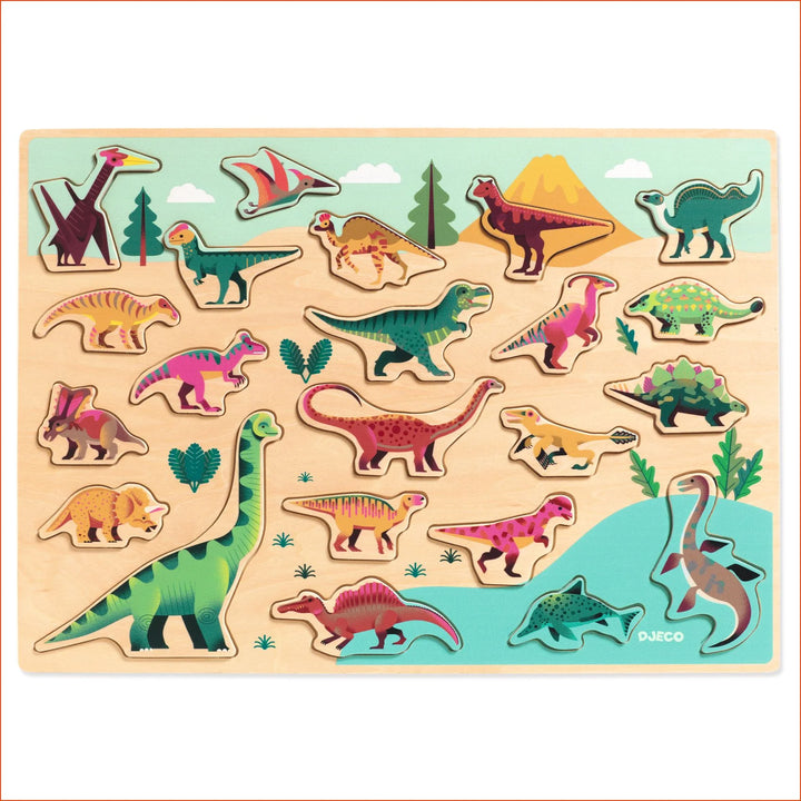 Puzzlo Dino Wooden Puzzle | DJECO