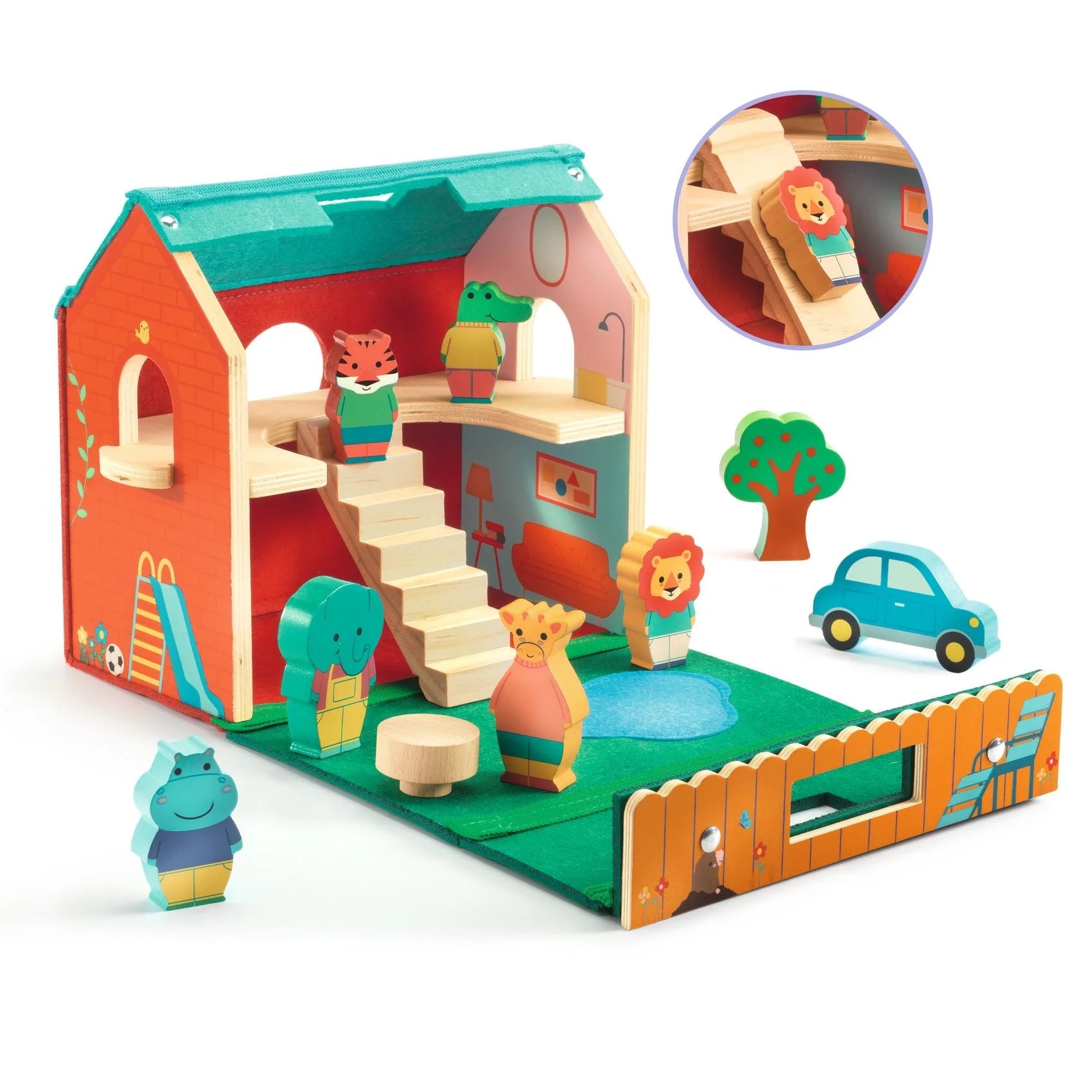 SoftiHouse Wooden House Set | DJECO