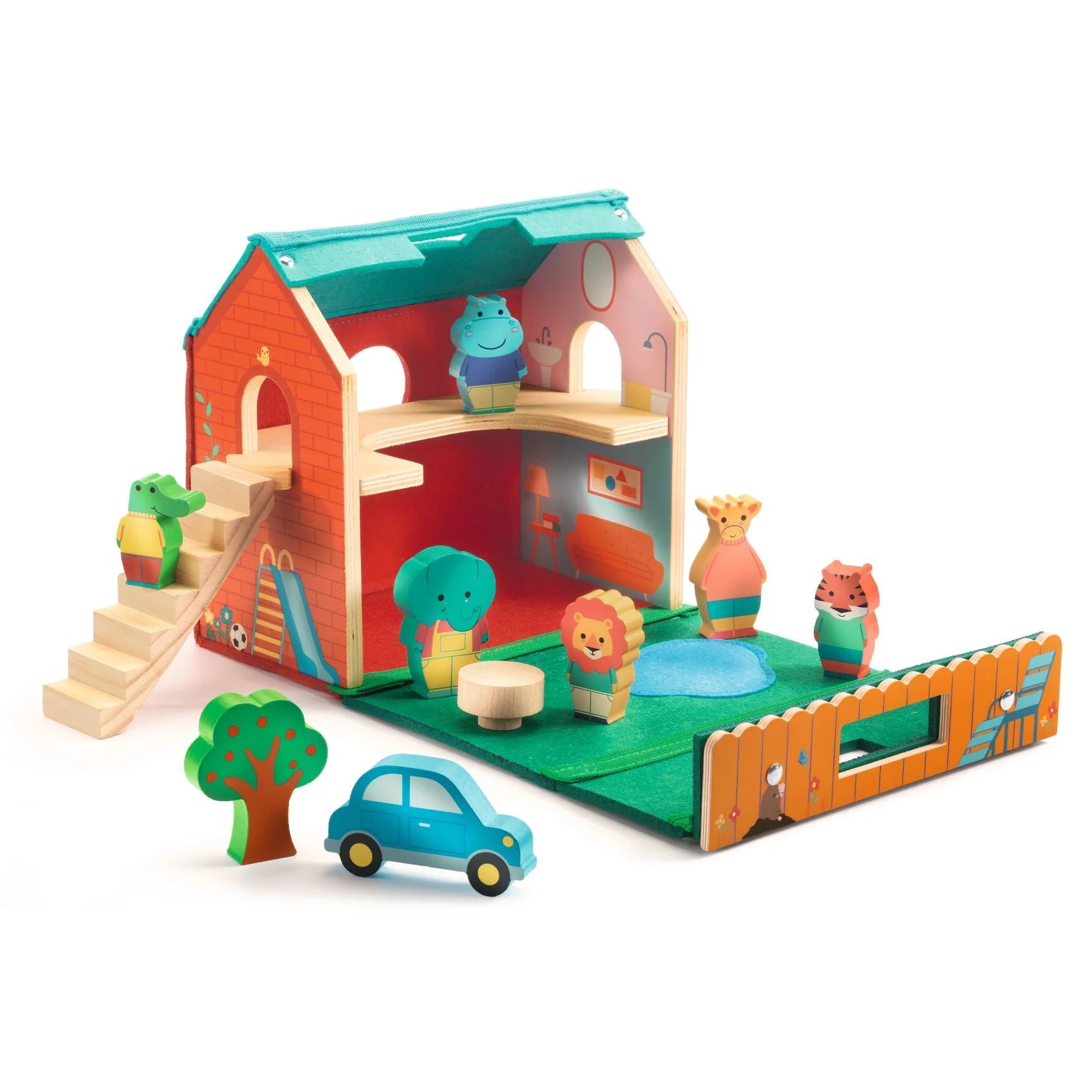 SoftiHouse Wooden House Set | DJECO