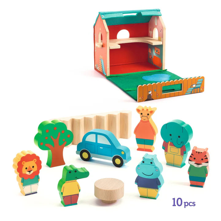 SoftiHouse Wooden House Set | DJECO