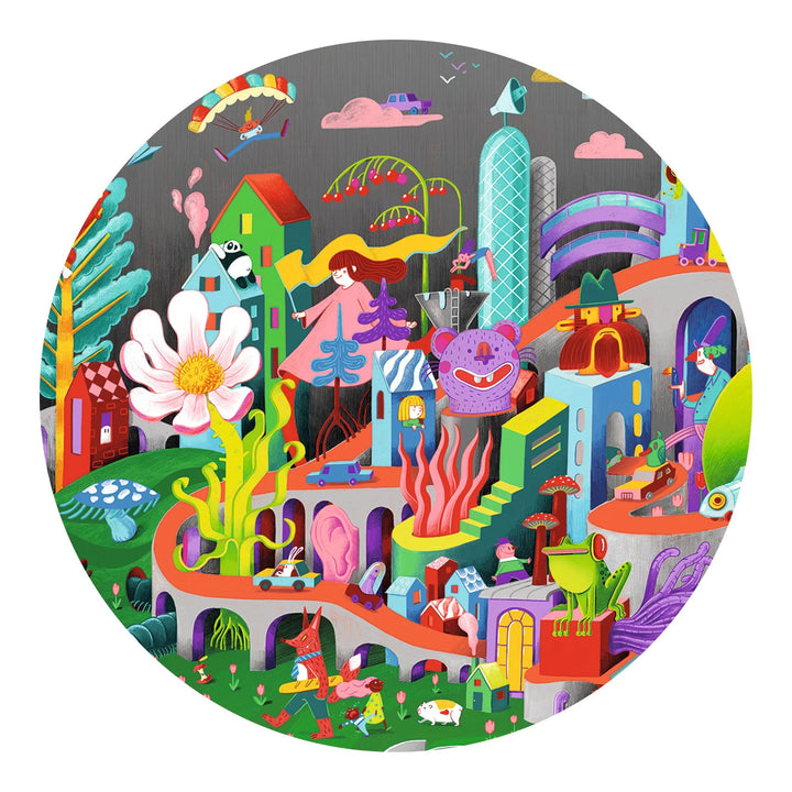 Crazy Town 200pc Observation Jigsaw Puzzle + Poster | DJECO