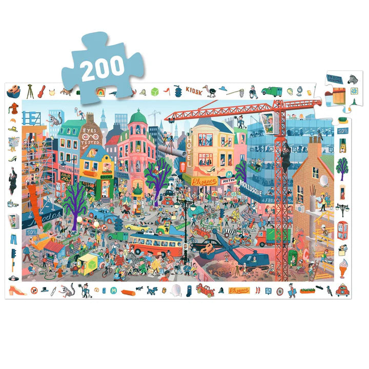 The City 200pc Observation Jigsaw Puzzle + Poster | DJECO