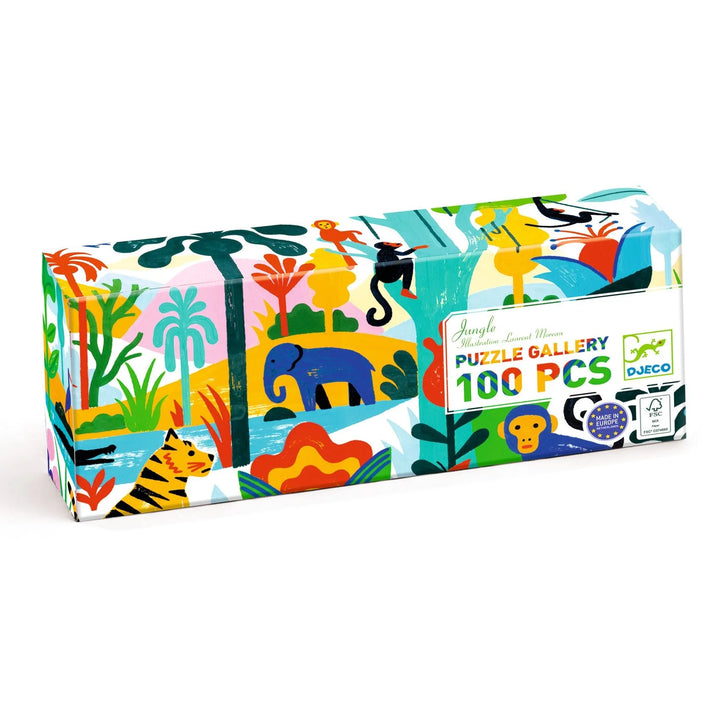 Jungle 100pc Gallery Jigsaw Puzzle + Poster | DJECO