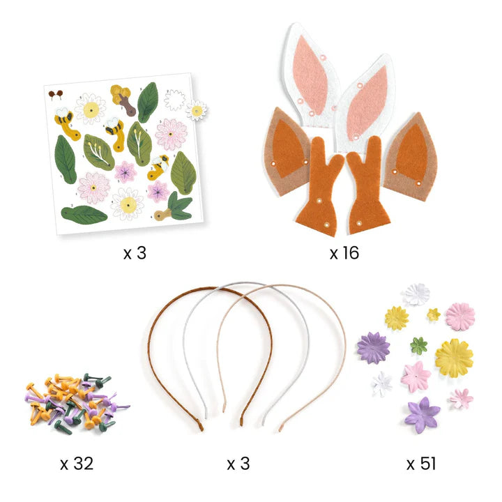 Flower Friends Headbands DIY Craft Kit | DJECO