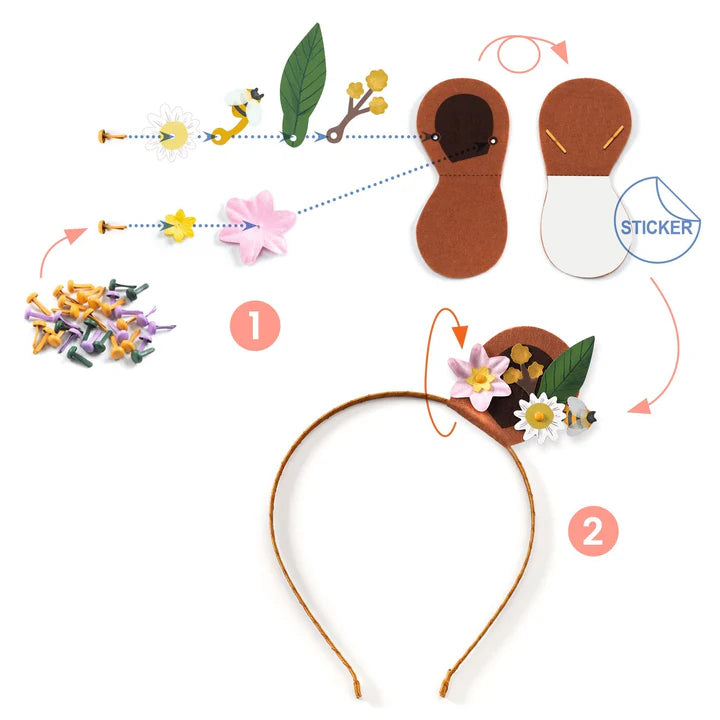 Flower Friends Headbands DIY Craft Kit | DJECO