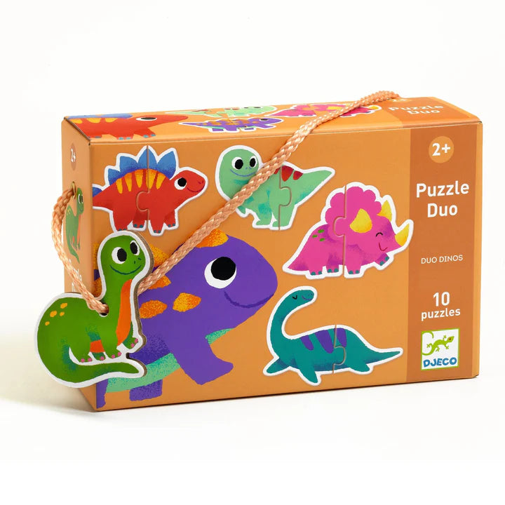 Duo Puzzle Dinosaurier – 9-teiliges Kinderpuzzle Mit 30x30 Cm Puzzlefläche