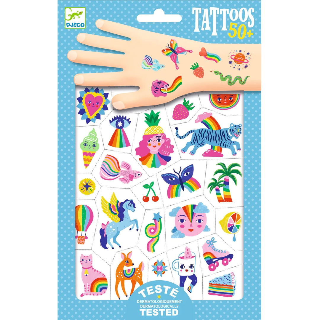 Temporary Tattoos - Rainbows | DJECO