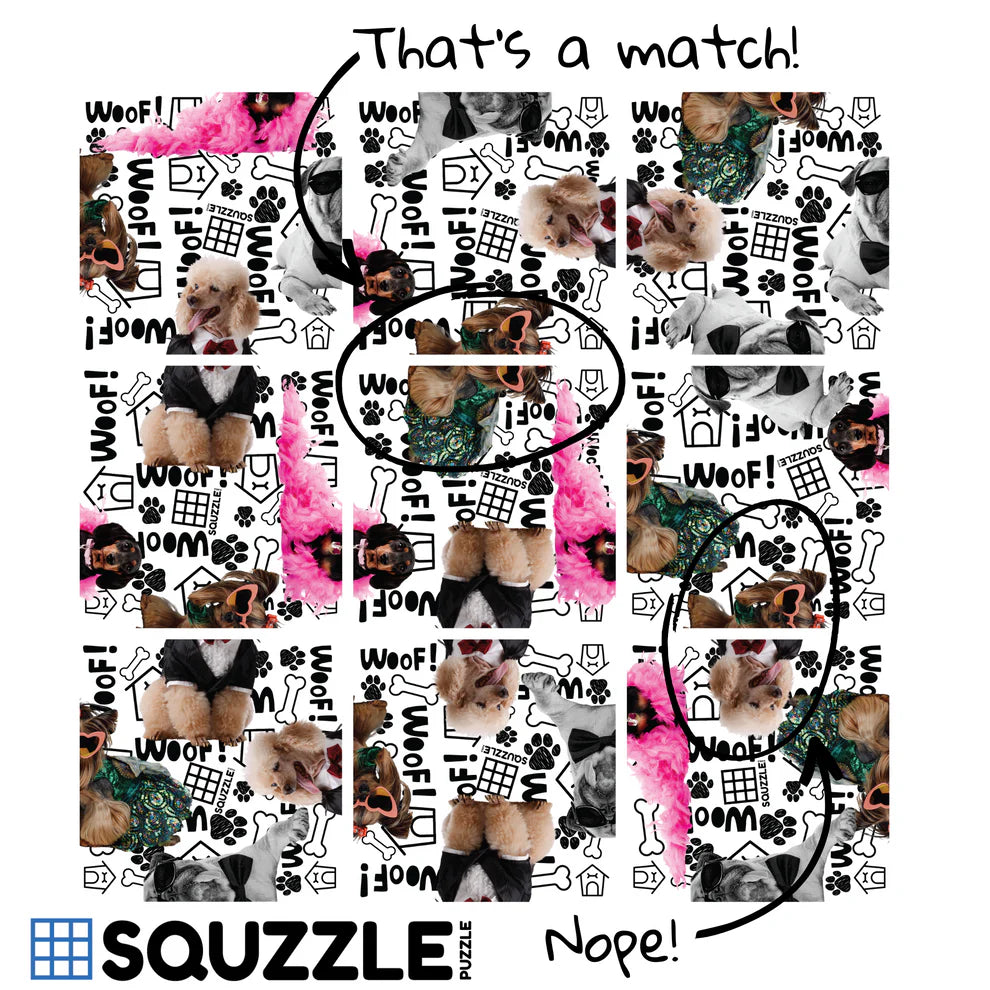 Dapper Dogs Squzzle Puzzle | Fun Squared Games