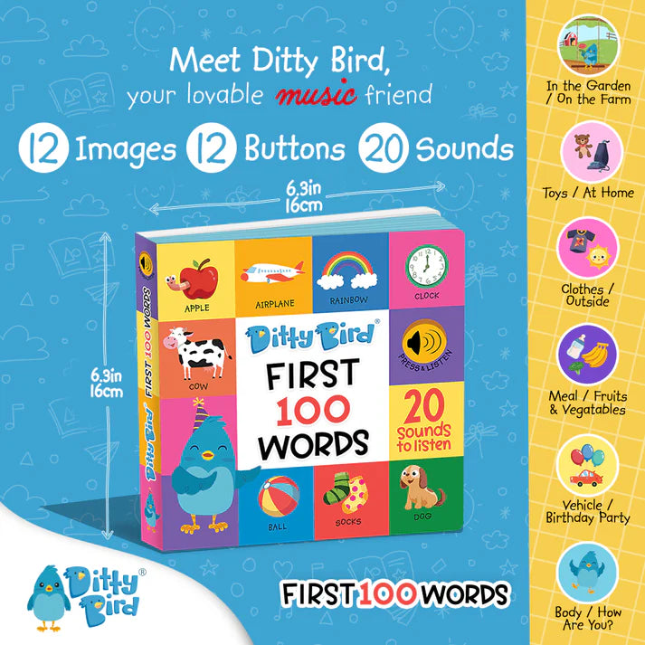 100 Words Sound Book | Ditty Bird