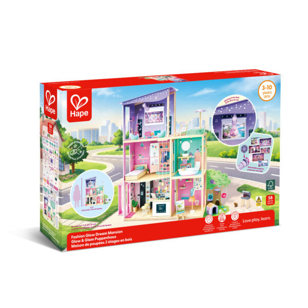 Fashion Glow Dream Mansion | Hape - LOCAL PICK UP ONLY