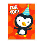 Penguin with Party Hat Enclosure Card